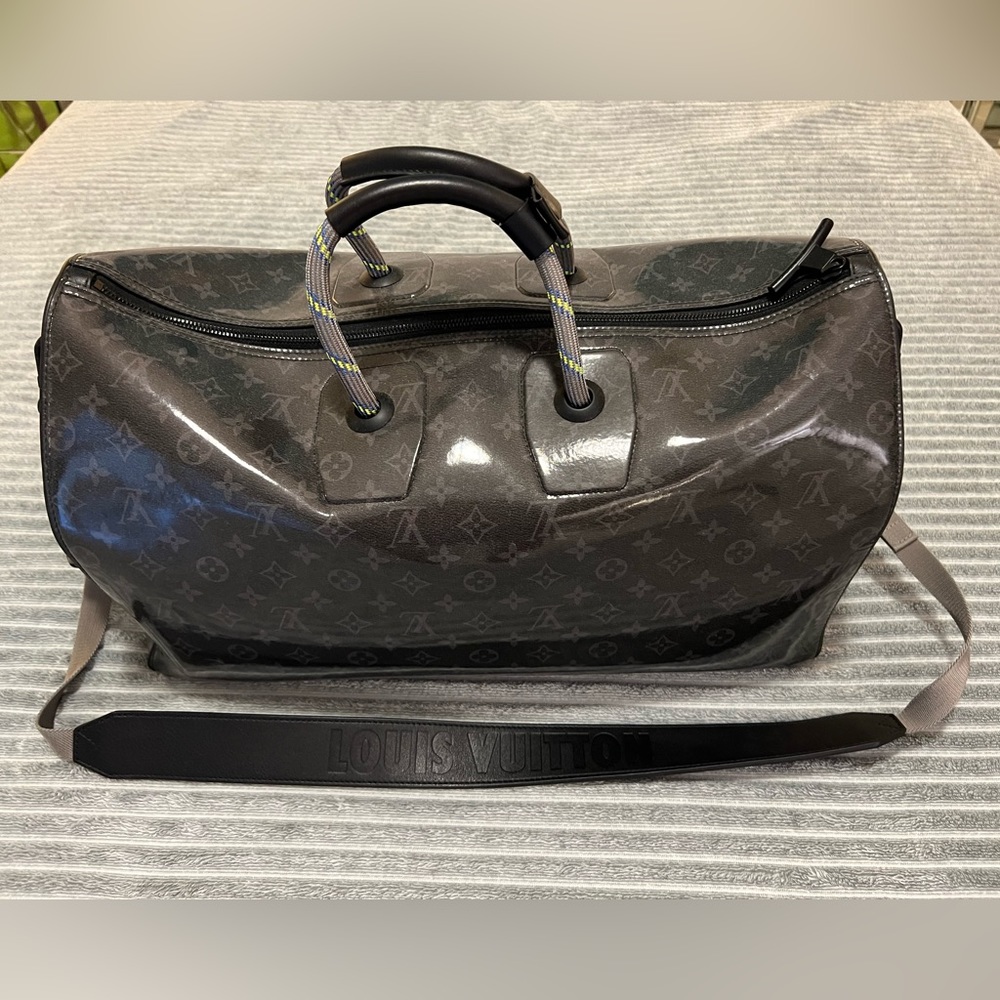 Louis Vuitton Keepall 50 FW18 Monogram Eclipse Glaze Kim Jones Excellent
